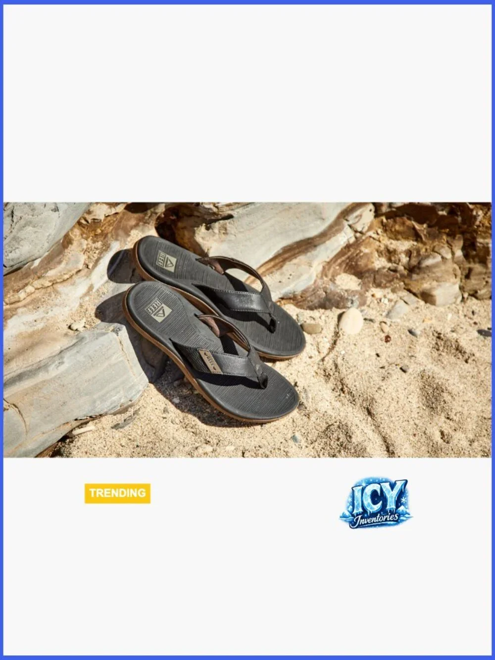 Reef Santa Ana Men's Flip Flop Sandal - Vegan Leather, EVA Footbed